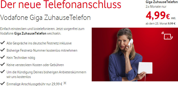 Vodafone Giga Zuhause Telefon