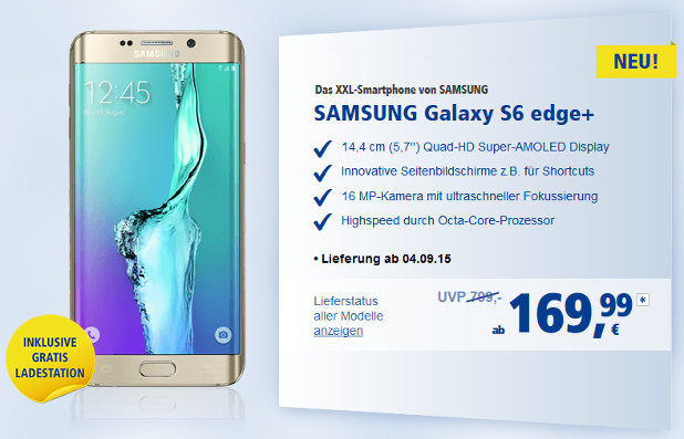 1&1 Samsung Galaxy S6 edge+ Ladeschale