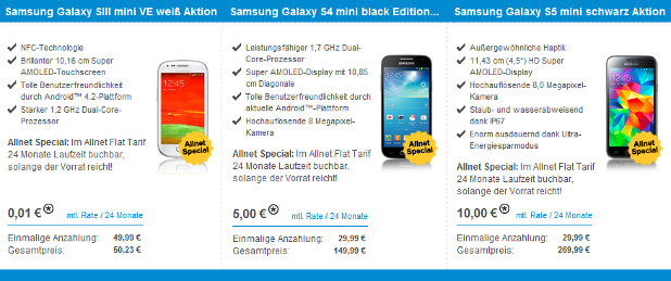 Congstar Allnet Specials Samsung Galaxy