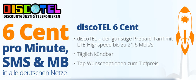 Discotel Allnet Flat Prepaid LTE