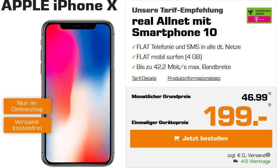 iPhone X Allnet Flat Vertrag