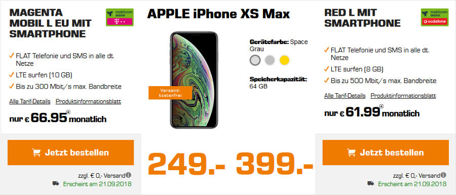 iPhone Xs Max Allnet Flat Vertrag