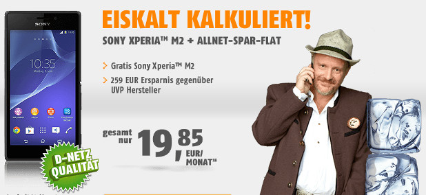 Klarmobil Allnet-Spar-Flat mit Sony Xperia M2