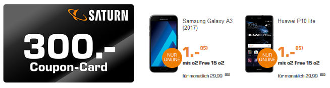 o2 Free 15 Saturn Handy Geschenk-Gutschein