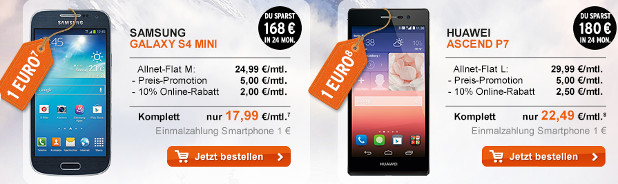 Otelo Allnet-Flat Aktion Samsung Galaxy S4 mini