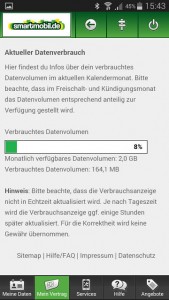 Smartmobil Datenvolumen-Verbrauch abfragen