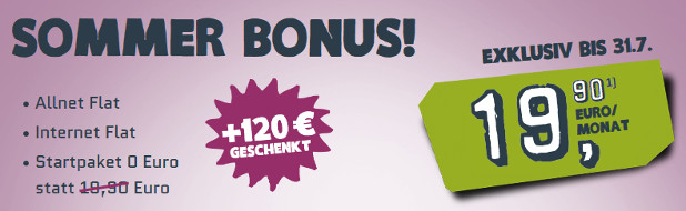 Yourfone Allnet Flat Sommer Bonus Aktion